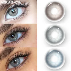 Visuashow Unspoken Brown Colored Contact Lenses, Yearly Disposable 14.2mm Small Pupil, Myopia Power -1.00 To -8.00 & Plano Lens