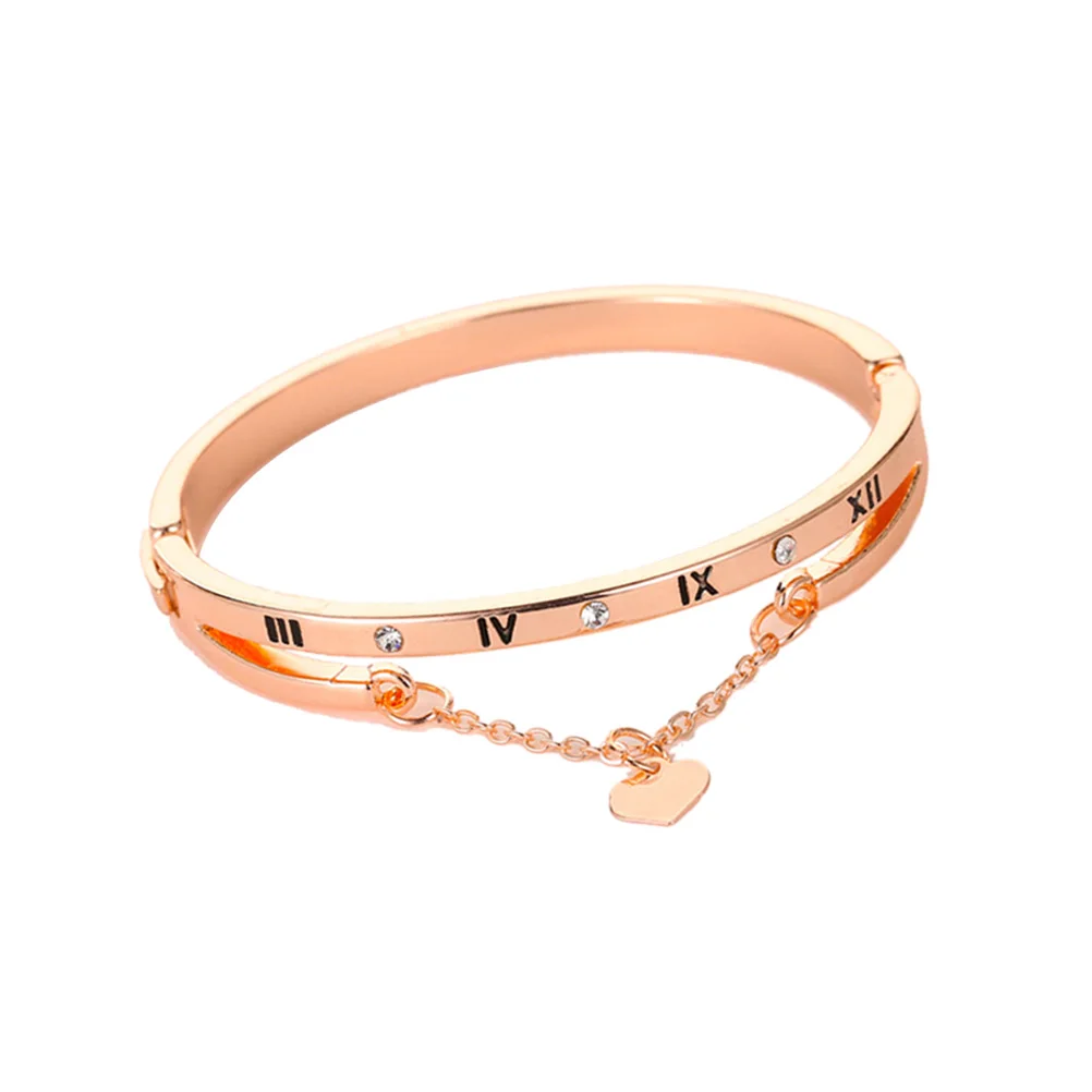 Pfirsich Herz Armband Goldene Armreifen Schmuck Breites Armband Damen Mit Gravur Charms Frauen Herz Lovers