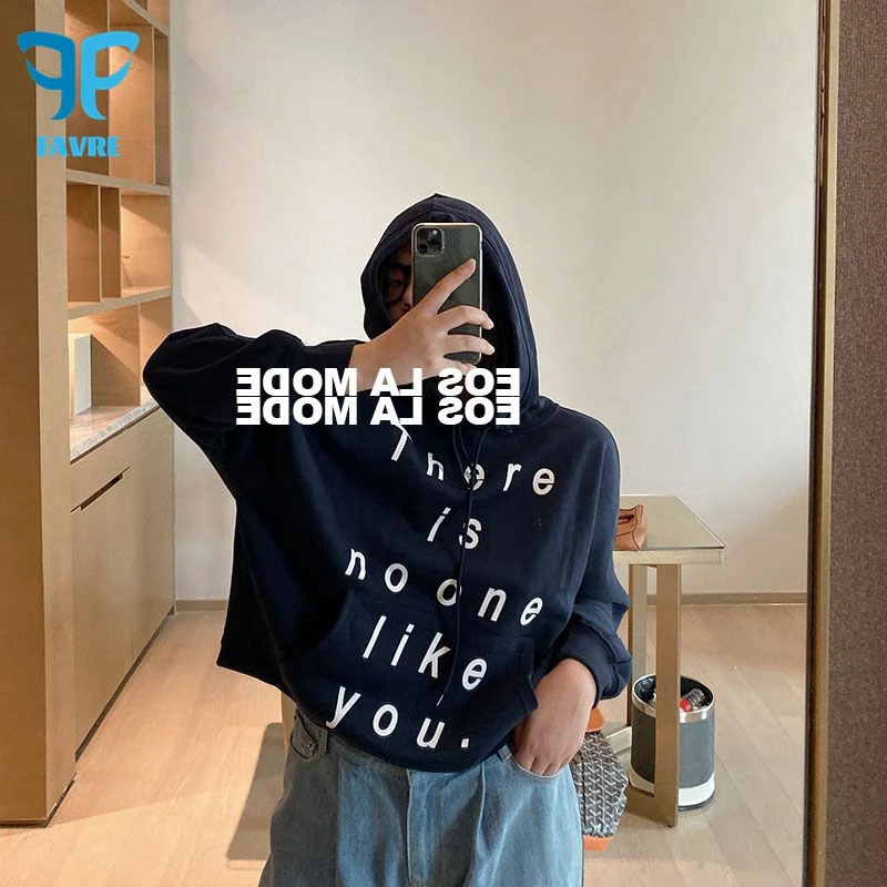 

FAVRE Simple Letter Print Sweatshirts Womens Casual Loose Pullovers Spring Autumn Hoodies Fashion Trend Korean Version Ins Tops