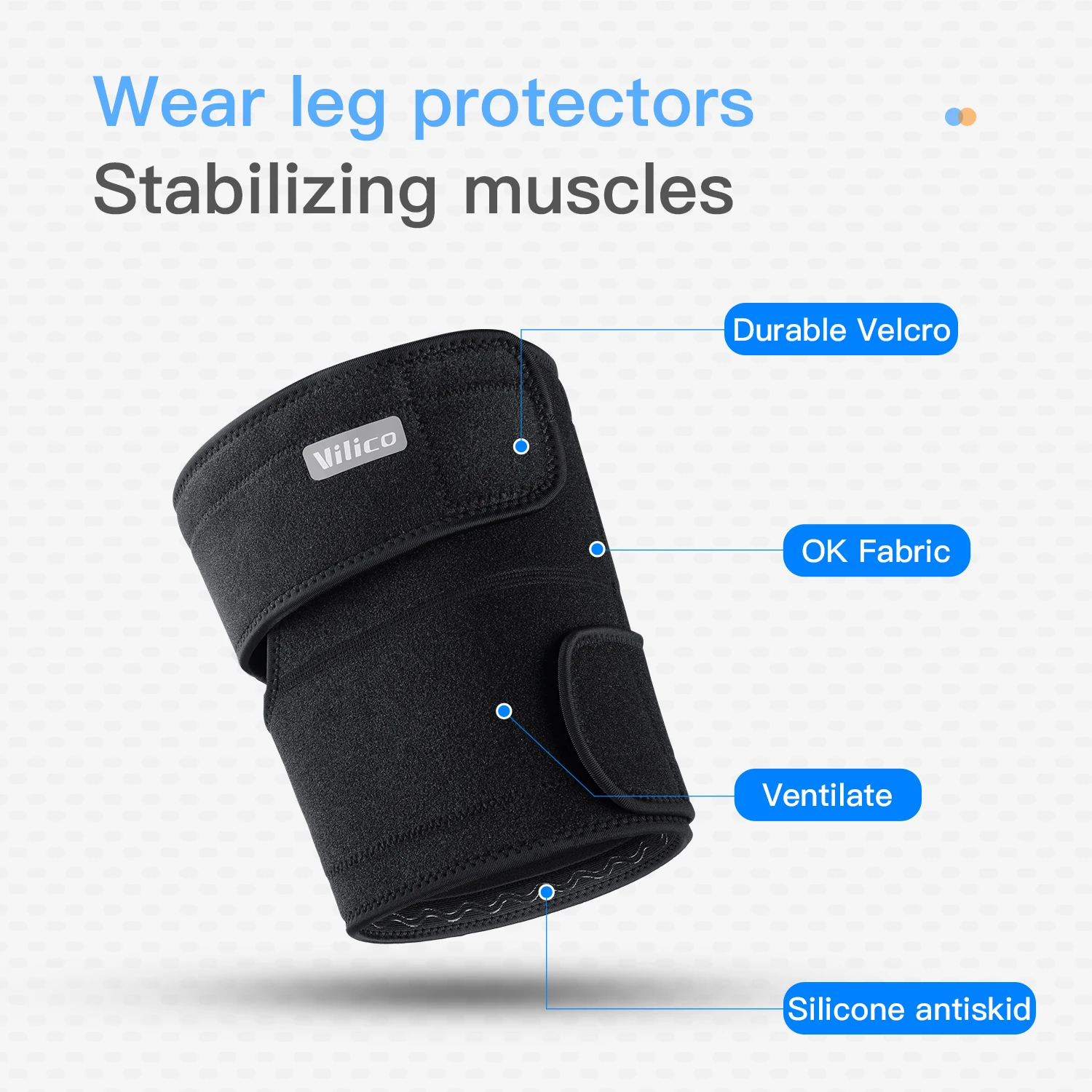 Adjustable Compression Thigh Brace Knee Support Leg Sleeve Upper Leg Wrap for Women Men Muscle Pain Relief