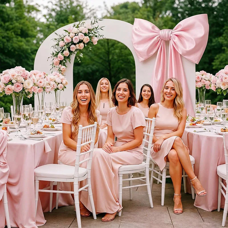 43x22" Satin Ribbon Bow with Long Tails 1pc Wedding Photo Backdrop Prop Elegant Bridal Shower Ceremony Birthday Decorations image 2