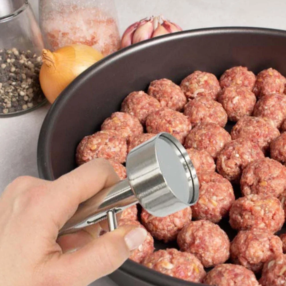 Large Falafel Ball Making Scoop Mold Meat Kichen Accessories Kitchen Stainless Steel Nonstick Meatball Maker Falafel Scoop