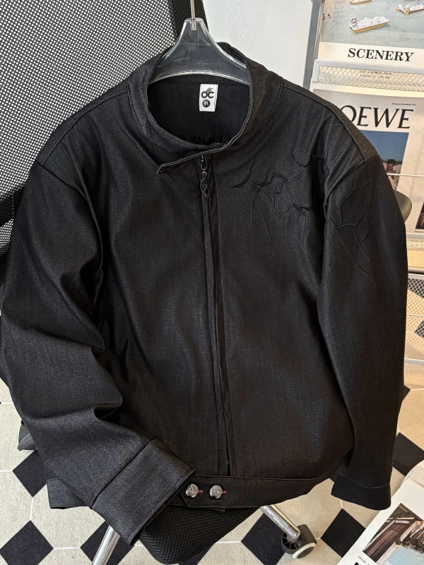 

Мужская повседневная куртка American Sle Cleanfit с вышивкой, в байкерском стиле, с подплечниками, премиум-класса, для отдыха и работы