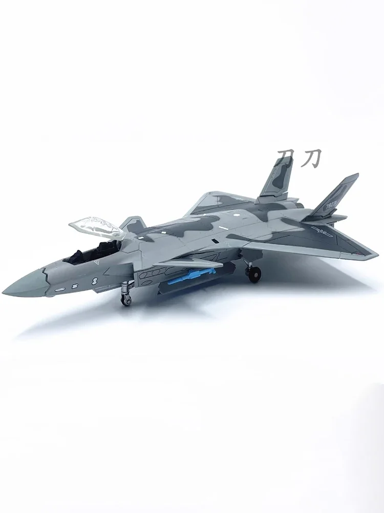 Diecast 1:100 Scale J-20 fighter Alloy Simulation Stealth Aircraft Finished Model Static Decoration Souvenir Gifts For Adult Boy