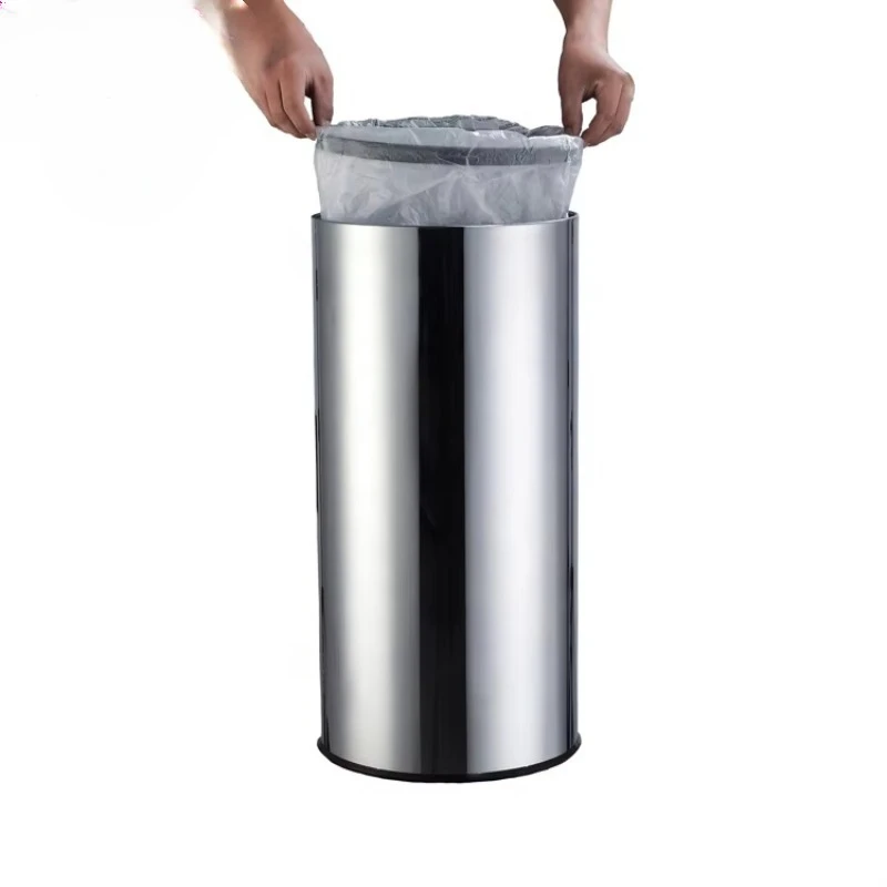High-quality, round color large one-touch trash can