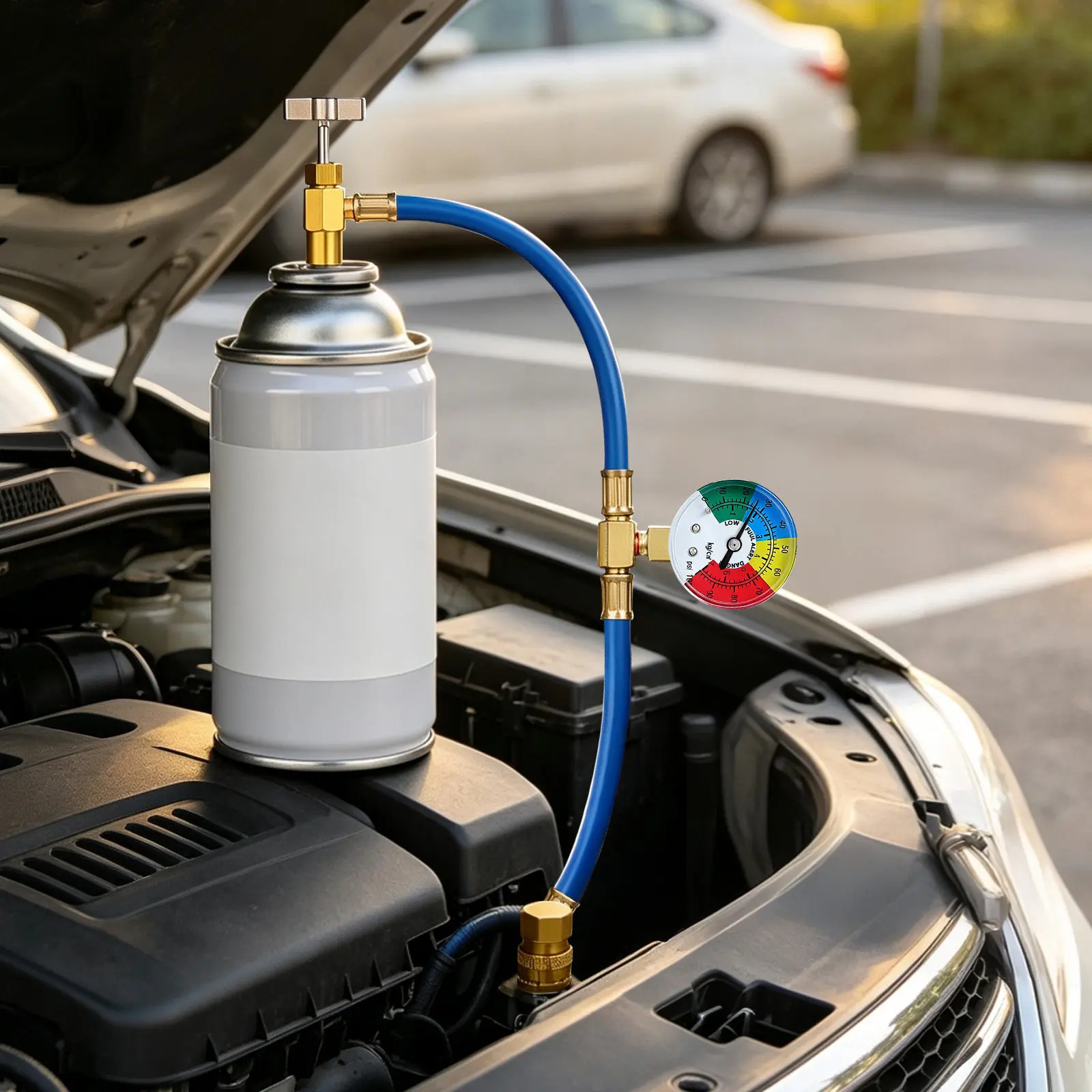 Ac Hose Air Conditioner Car Conditioning Halloween Christmas Ac Recharge Hose With Gauge Refrigeration Charging Hose Refrigerant