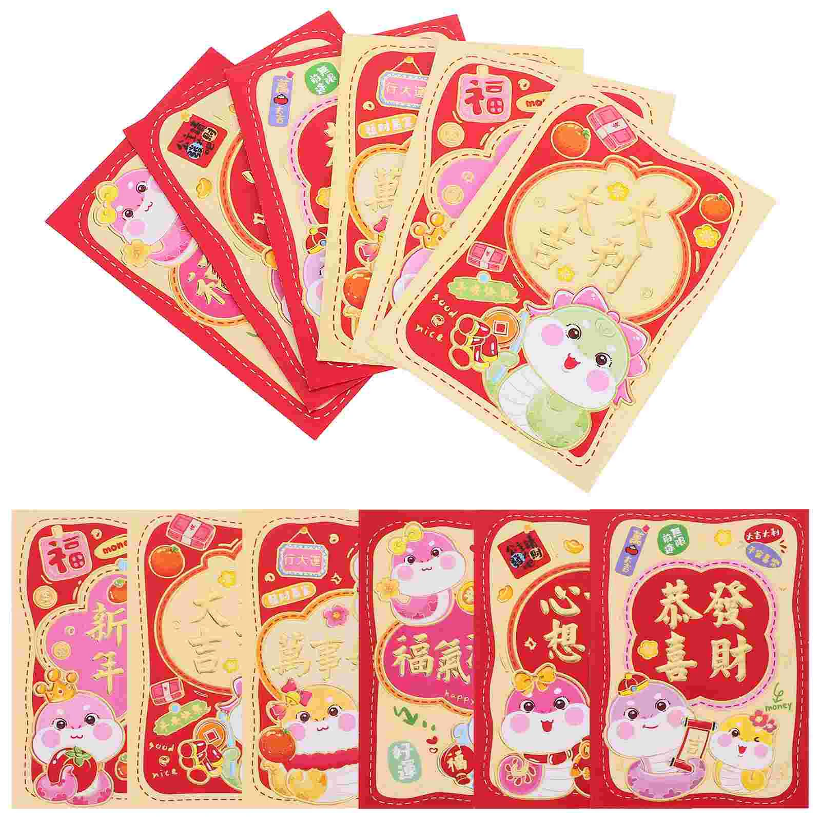 36 Pcs Spring Festival Red Envelope Lucky Money Envelopes Lunar New Year Traditional Chinese Cash Packet Decorations