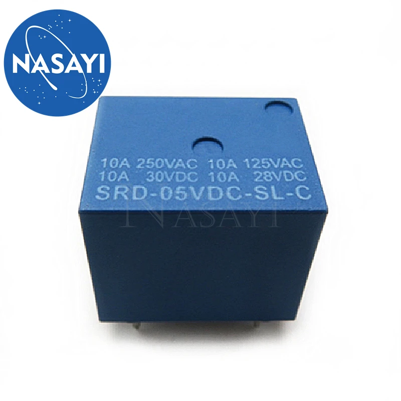 

5pcs/lot 5V DC Power Relay SRD-05VDC-SL-C T73-5V SRD-5VDC-SL-C 5Pin PCB Type In stock