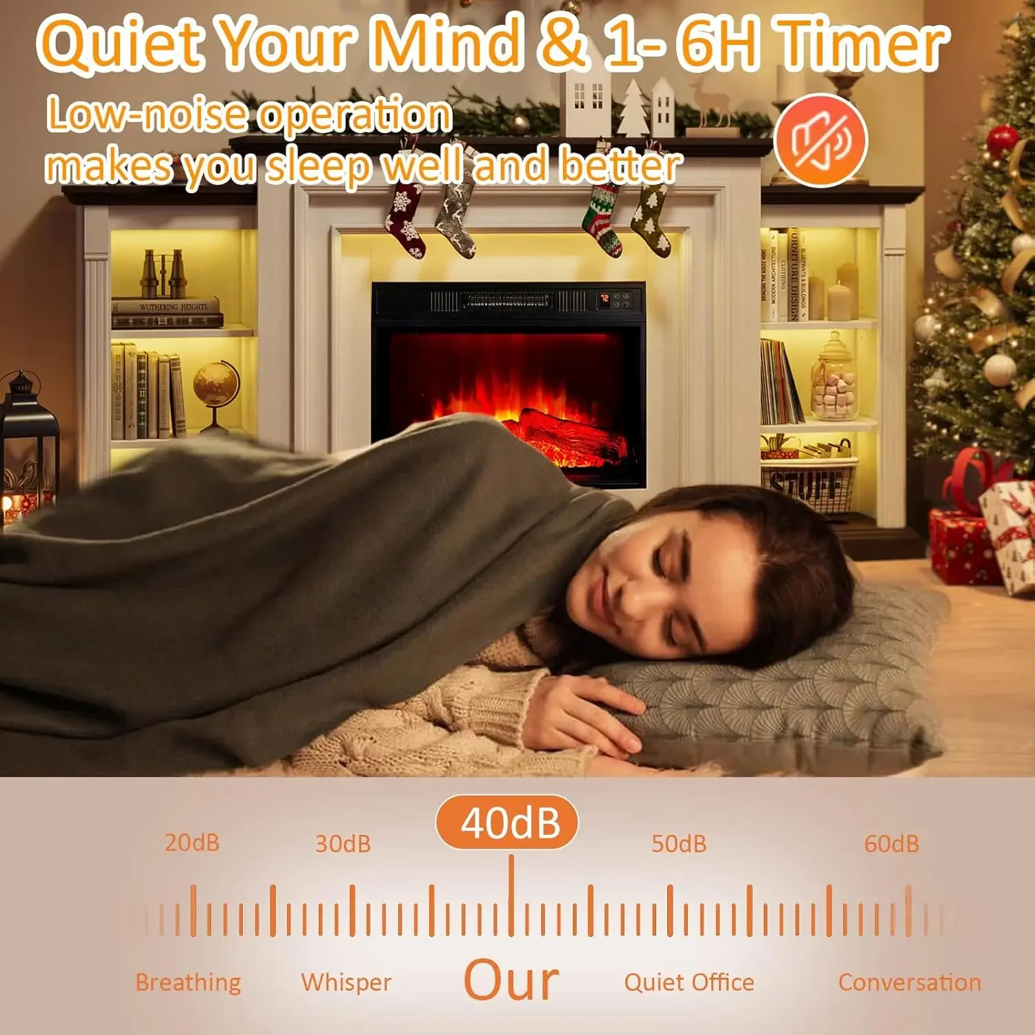 Chimenea eléctrica LED de 72" con repisa, soporte para TV con chimenea para TV de 80 pulgadas, centro de entretenimiento moderno con almacenamiento, delicado