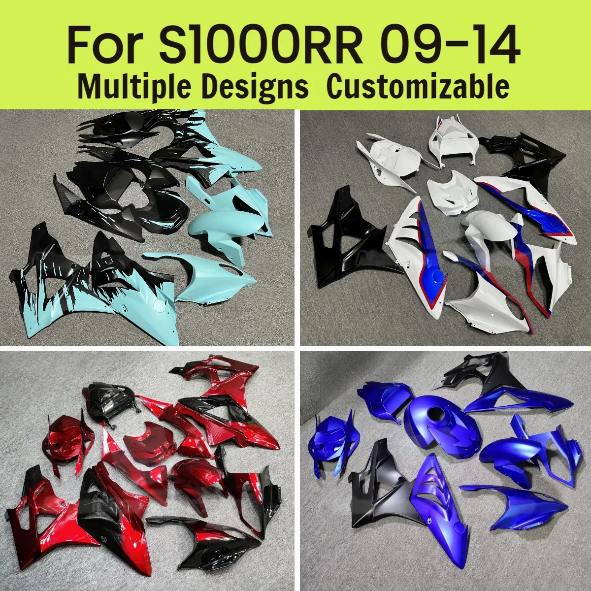 

For BMW S 1000RR 2009-2014 Motorcycle Fairing Kit S1000RR 09-14 Prime Customizable Cool Bodywork Fairings