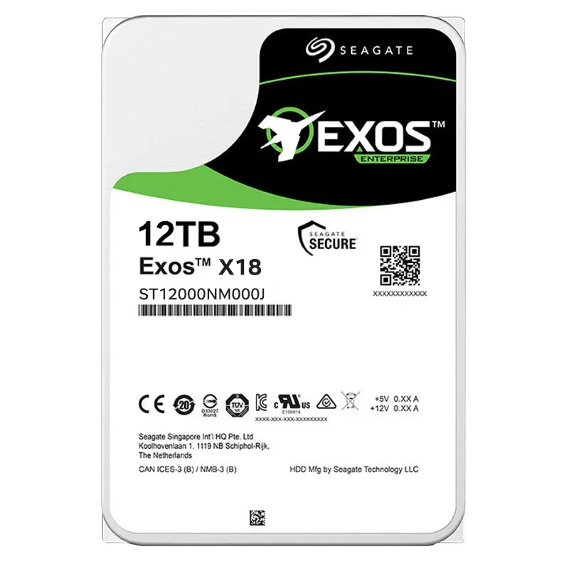 3.5'' SATA 6Gb/s 12TB 7200RPM 256MB Enterprise Hard Drive EXOS ST12000NM001G HDD