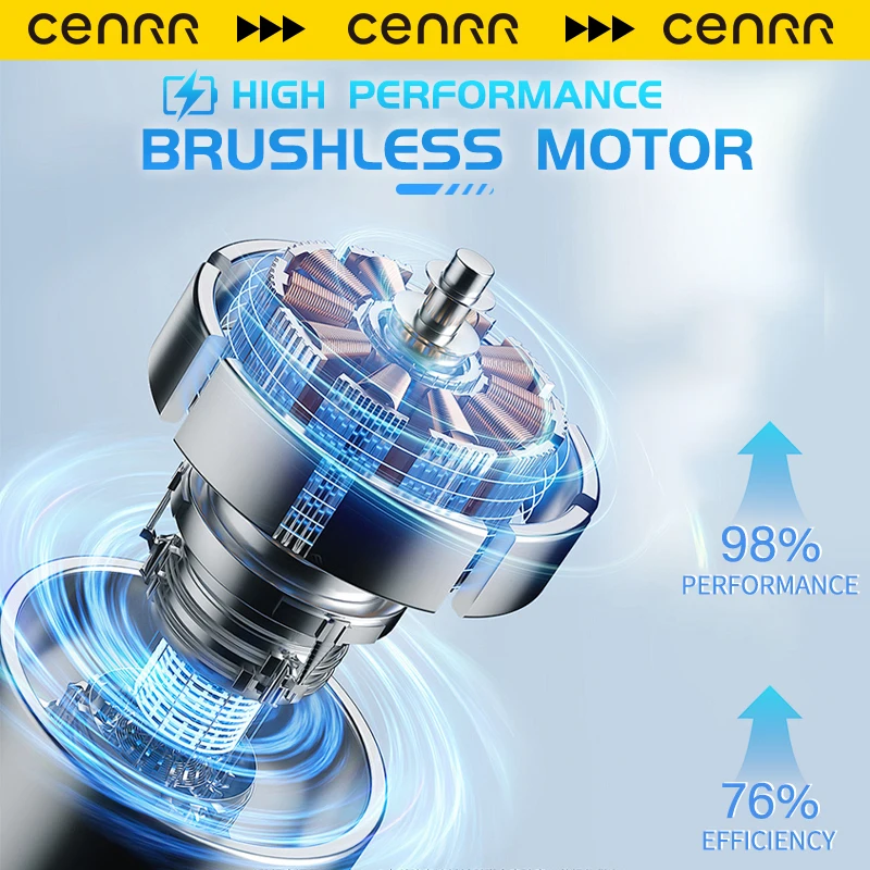 CENRR New LED Power Display Car Vacuum Cleaner  7500mAh Strong Suction Powerful Portable HandHeld Car Cleaner Home Give a Gift