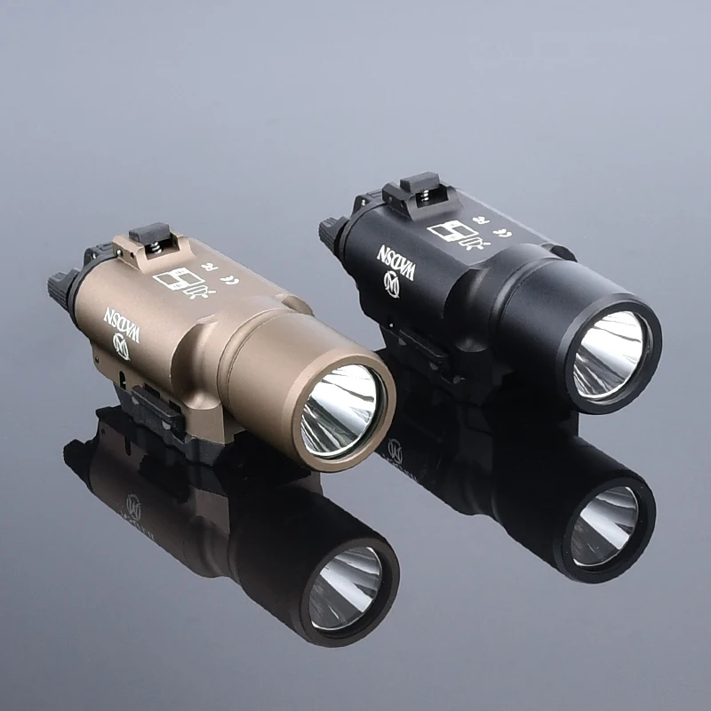 WDASN SF X300 Hang Flashlight Metal LED White Scout Lamp 400lm Tail Cover  Switch Control Fit 21mm Picatinny Rail