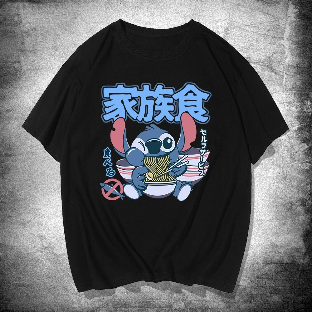 

Stitch Men's Star Baby Collaboration Stitch Anime 100% Pure Cotton Men's T-shirt Casual and Comfortable Top