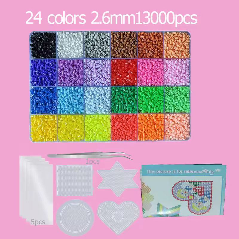 Hama Beads Box Embalagem Thermal mosaic Ferro Educação Beads, Ironing beads Fuse Beads Brinquedo DIY, 24 48 72 Cores 2.6MM 5MM - Image 29