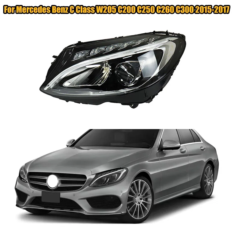 

LED Front Headlight Assembly Fog Lamp Light For Mercedes Benz C Class W205 C200 C250 C260 C300 2015 2016 2017 Without Modules