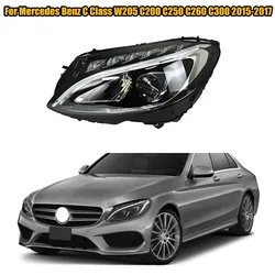 LED Front Headlight Assembly Fog Lamp Light For Mercedes Benz C Class W205 C200 C250 C260 C300 2015 2016 2017 Without Modules