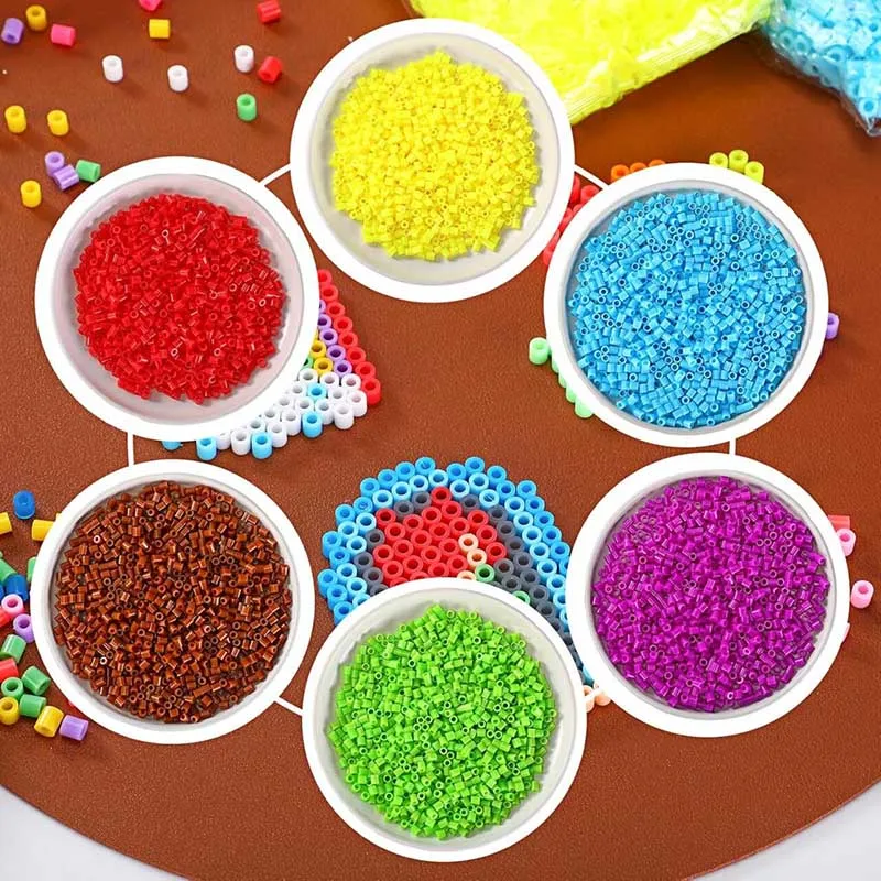 24 Bag 48000pcs 2.6mm Fuse Beads for DIY Handmade Jewelry Making Supplies - Melting Beads Pixel Puzzle Beads Creative Crafting
