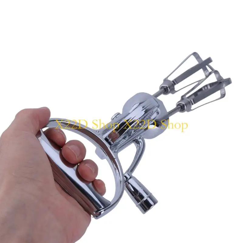 

X22D Double Whipping Stirrer Convenient Eggs Beater Hand Operated Stirring Rod Practical Eggs Whisks Tool for Cooking Lover