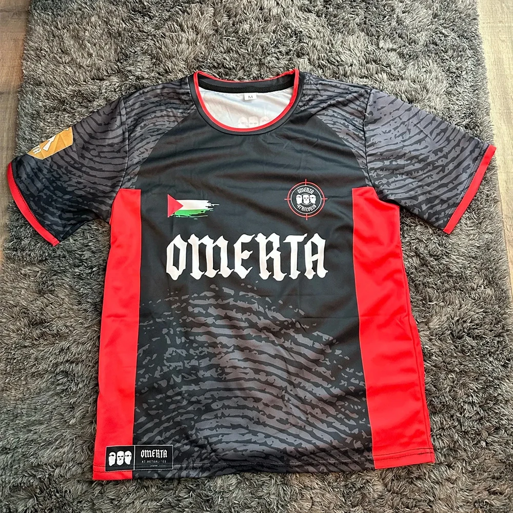 Omerta 47 Boxing Jersey Summer Outdoor Sports T-shirts Hip Hop Oversized Streetwear Fighting Fans Tops Breathable Gym T-shirt image 6