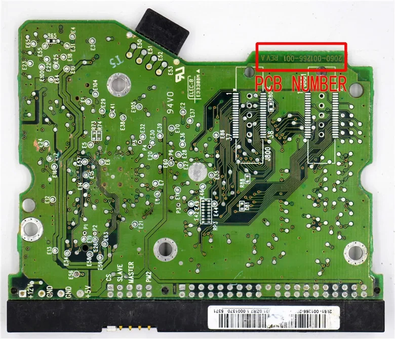 Carte de circuit imprimé de disque dur de bureau Western Data, numéro 2060-001266-001 REV A/2061-001266-200-2061-001266-100