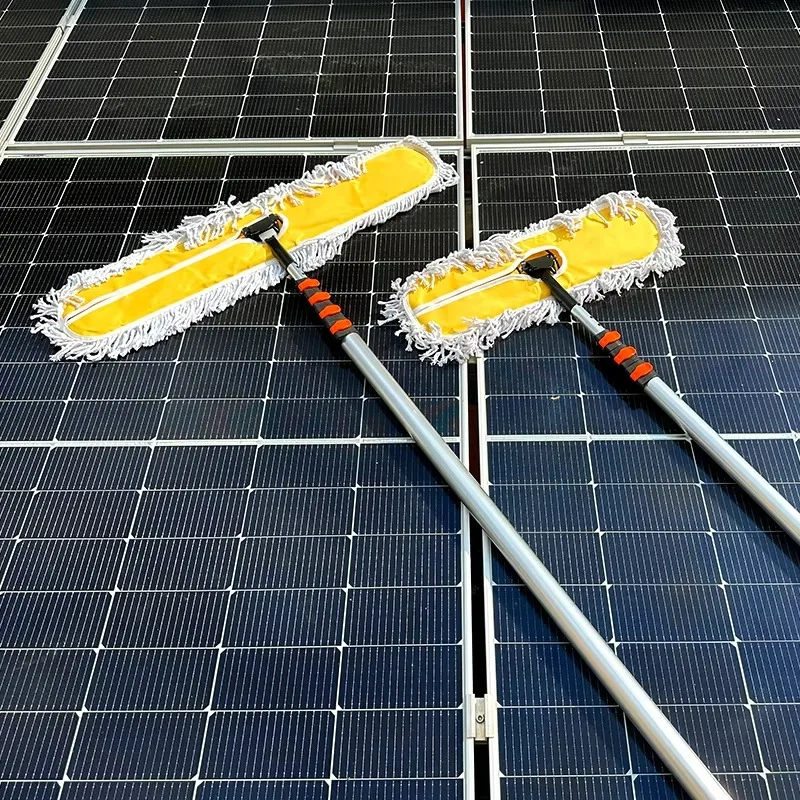 Aluminum Alloy Solar Panel Cleaner Dry Wet Dual Use Photovoltaic Dust Mop Cleaning Tool