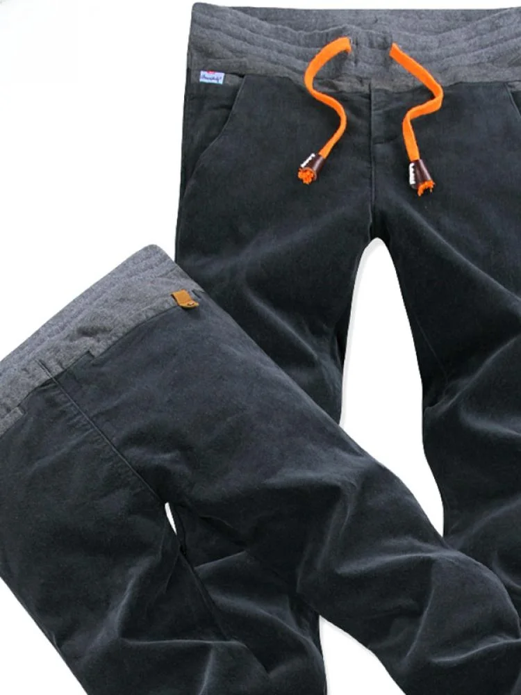 

Мужские спортивные брюки Yezoe с эластичной талией, прямые, повседневные, модные, облегающие, осенне-зимние, из смесового хлопка