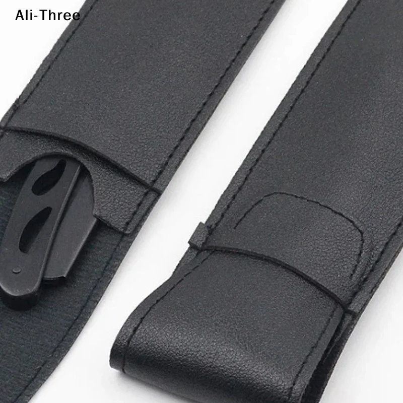 1Pcs Leather Razor Case Shaver Pouches For Razor And Razor Blade Safe PU Leather Black Protective Bag
