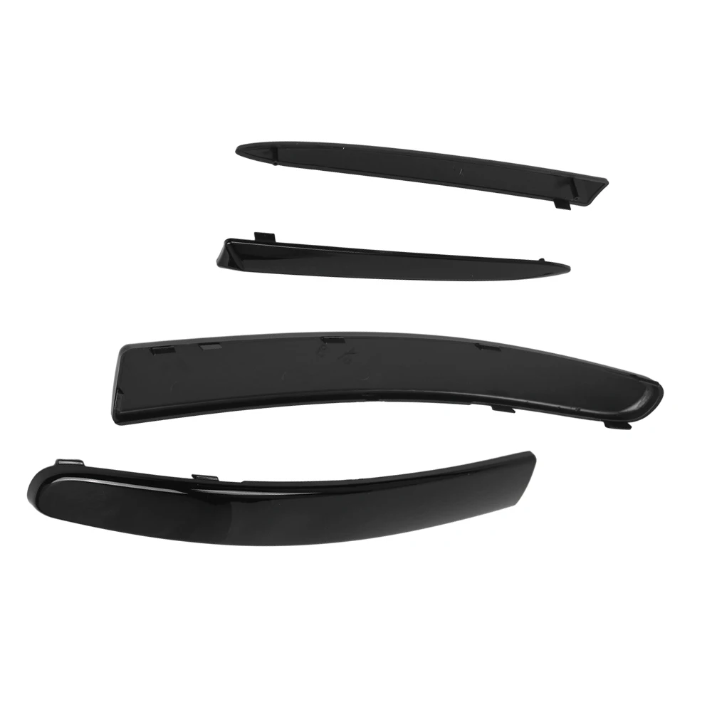 Lower Bumper Chromes Molding Set Front Lower Bumper Molding Set Fit for Fiat 500 2007-2015 (Not fit for US Models)