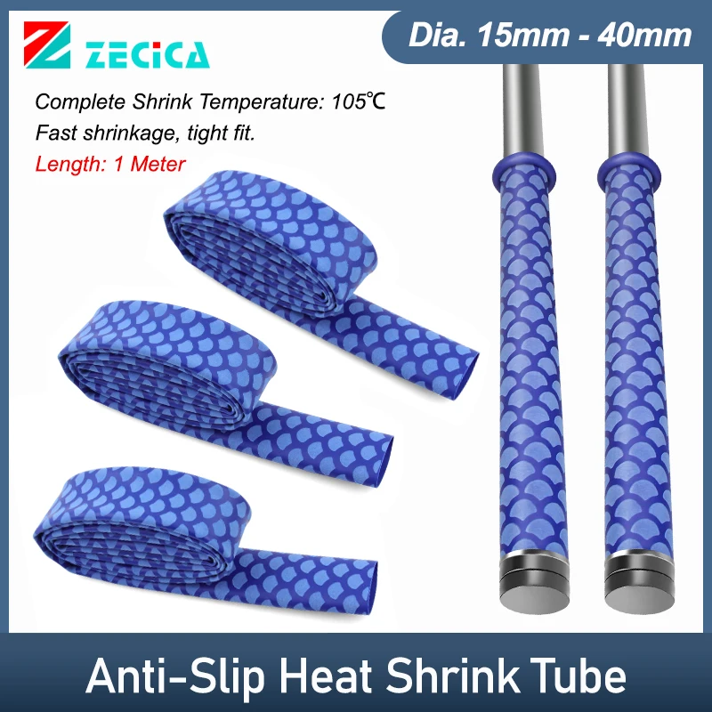 

Blue Anti-Slip Heat Shrink Tube Dia.15 18 20 22 25 28 30 35 40mm Fishing Rod DIY Waterproof Handle Bar Sleeve Wrapping Case
