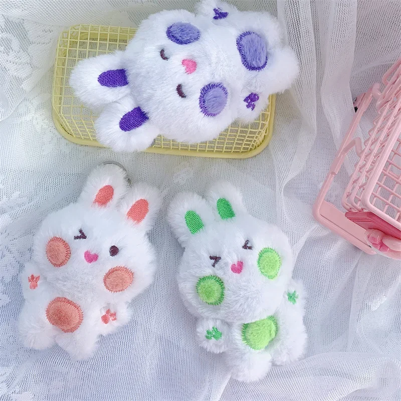 Creative Ins Small Fresh Rabbit Plush Doll Keychain Pendant Cartoon Kawaii Cute Rabbit Plush Doll Backpack Pendant Birthday Gift