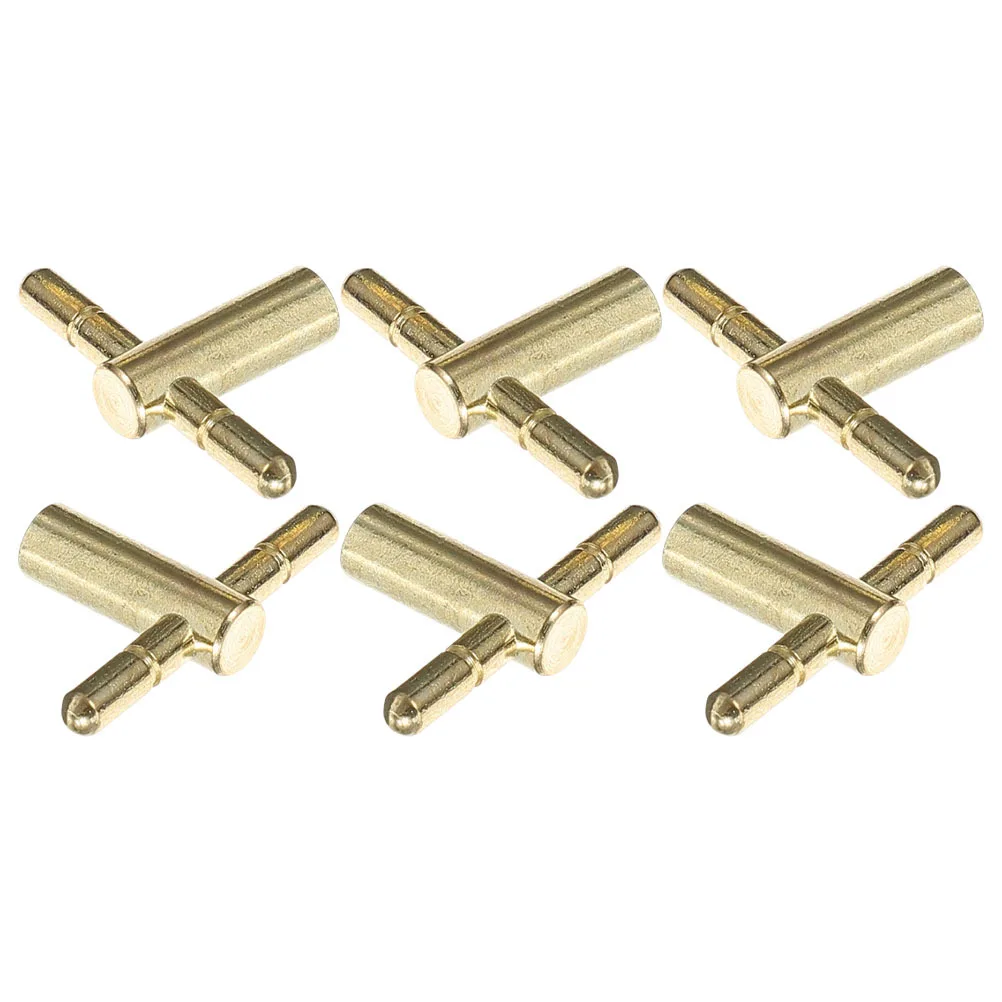 

6pcs Music Box Winding Key Metal Mechanical Clock Crank T-Shaped Handle For Diy Wind Up Music Boxes Replacement Parts Iron
