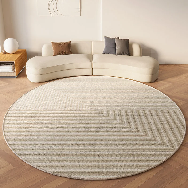 VIKAMA Moderner, leichter, luxuriöser runder Teppich, weich und bequem, für Wohnzimmer, Teetisch, Schlafzimmer, Kommode, Heimdekoration
