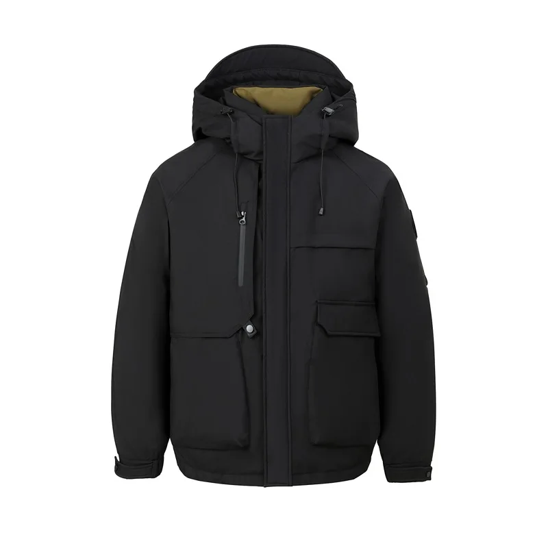 Winter Down Jacket Warm Men and Women 90% White Duck Down Coat Windbreaker Multi-Pocket Workwear Hiking Outdoor Jackets