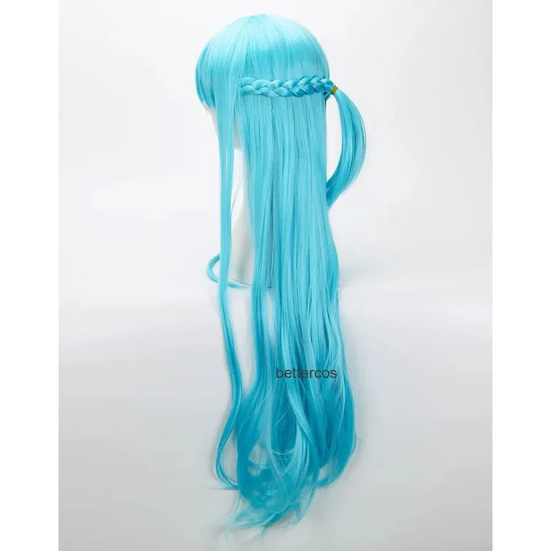 

2025 22 Sword Art Online Yuuki Yuki Asuna Cosplay Wigs Braided Blue Styled Heat Resistant Synthetic Hair + Wig Cap