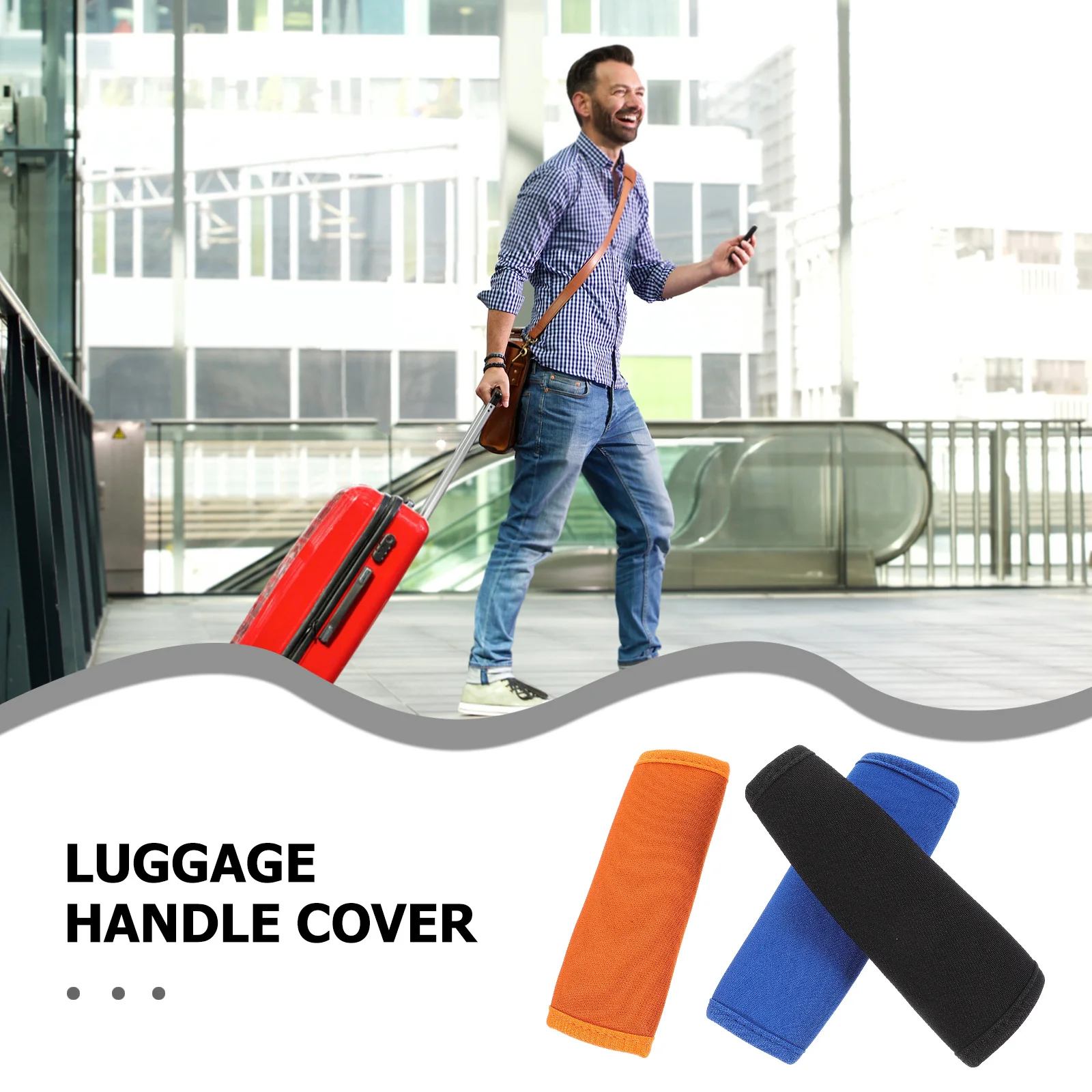 

3pcs Suitcase Handle Cover Luggage Grip Wrap Protector Replacement Durable Soft Neoprene Travel Bag Handle Cover For Suitcases