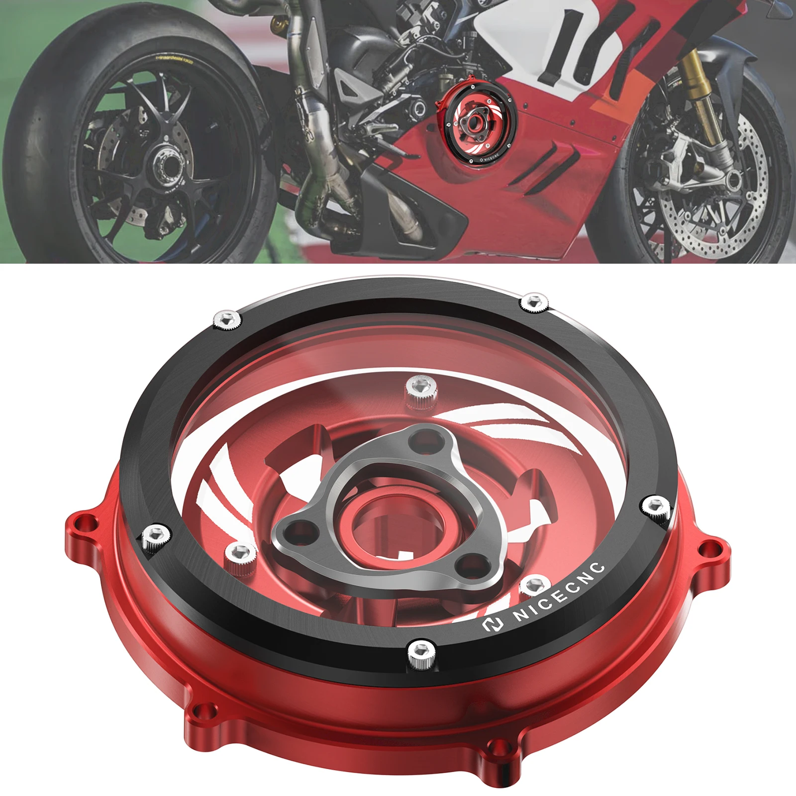

Motorcycle Clutch Cover for Ducati 955 Panigale V2 2020-2024 959 Panigale 2016-2019 1199 Panigale R 13-17 1199 Panigale S 12-14