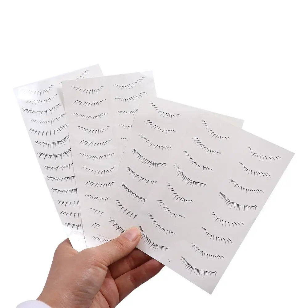 Natural Multi-Style Lower Eyelash Tattoo Stickers Simulation 3D Fake Eyelash Quick Waterproof False Eyelashes Tattoo Women