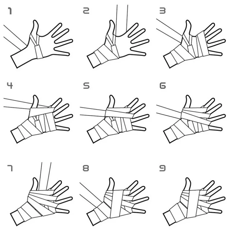 코튼 복싱 붕대 스포츠 스트랩, 산타 킥 복싱 MMA 핸드 장갑 랩 벨트, 복싱 스포츠 랩 붕대, 2 롤, 1.5 m, 3 m, 5m