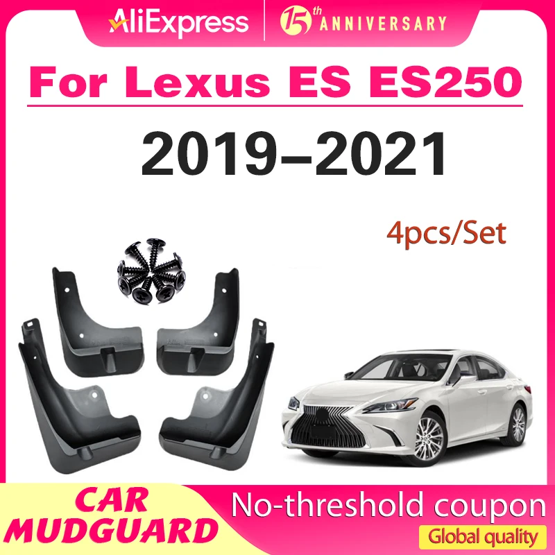 

Set Front Rear For LEXUS ES ES250 ES350 ES300H 250 300H 350 2019 2020 2021 Mud Flaps Mudflaps Splash Guards Mudguards Front Rear