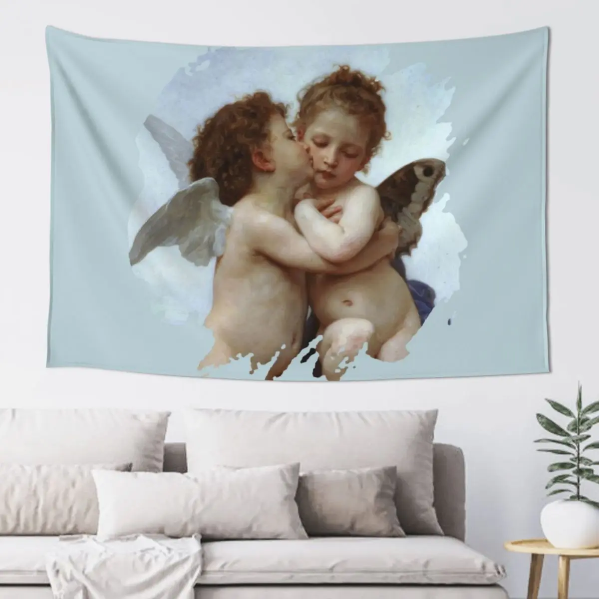 Cupid and Psyche Children Particular Tapestry Room Decorating Aesthetic Cute Decor Decor For Room Aesthetic Room Decor Tapestry