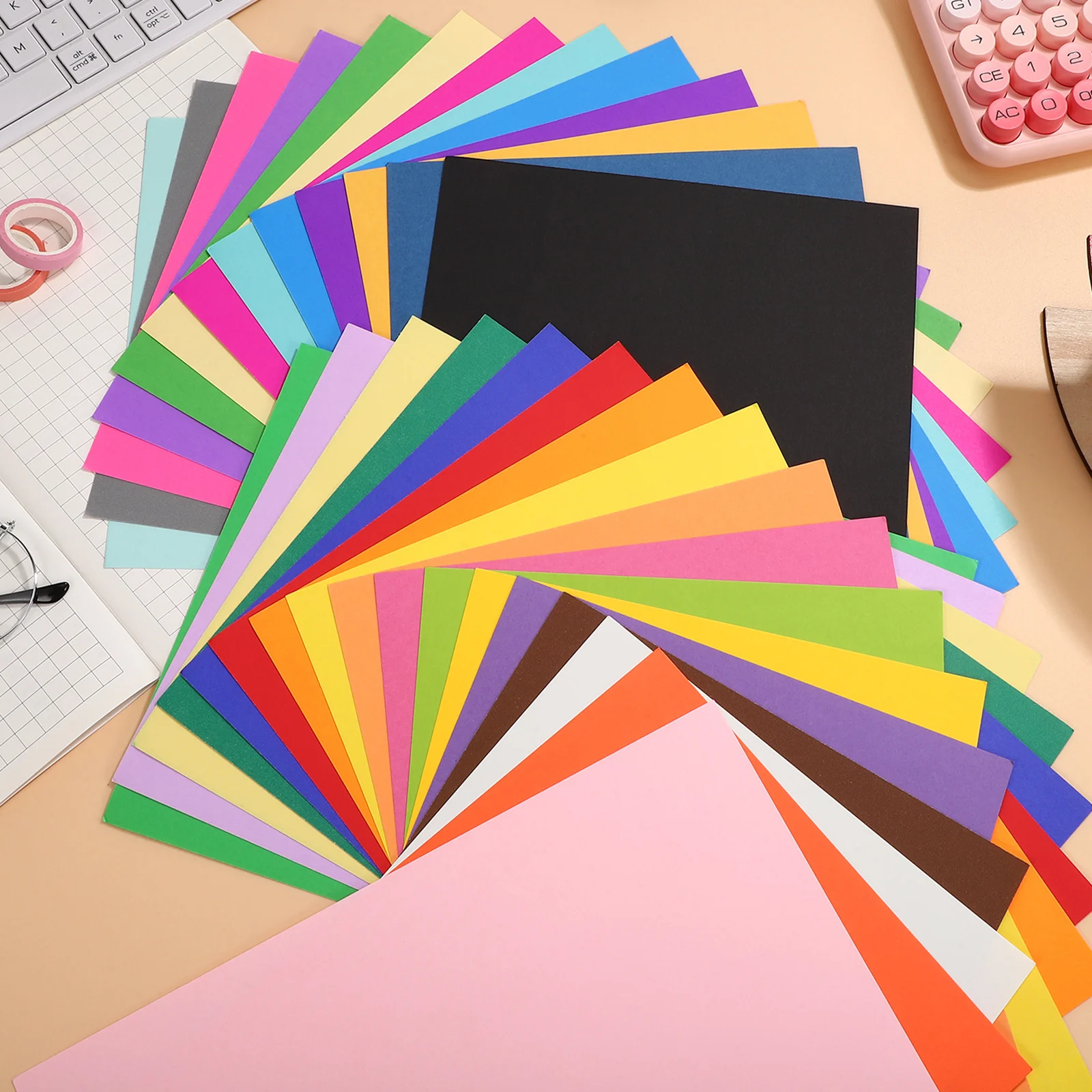 

60 Sheets 200gsm Colored Cardstock Paper A4 Size Thick Craft Supplies Origami Scrapbook Jam Student Art Projects