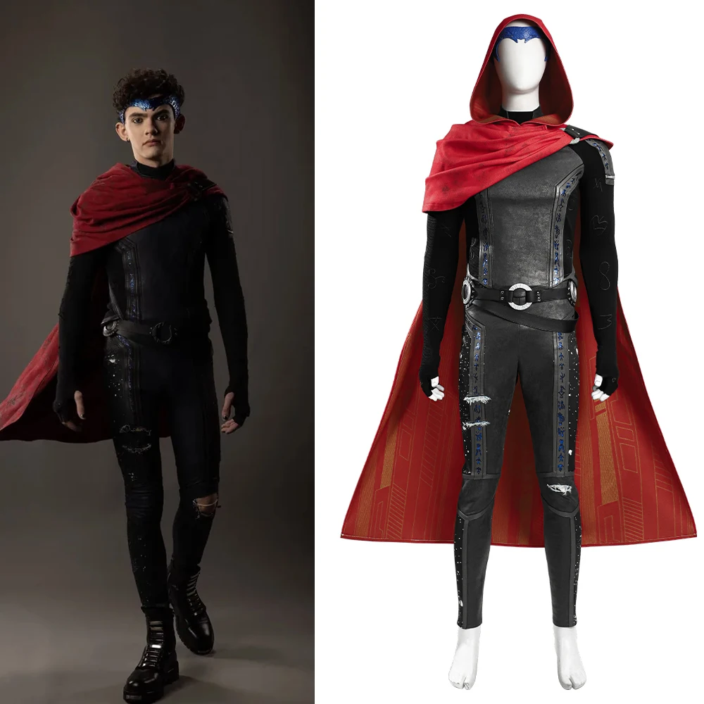 Agatha Cosplay All Along William Kaplan Costume Man's Top Pants with Cloak Headgear Outfit Billy Maximoff Halloween Party Dress