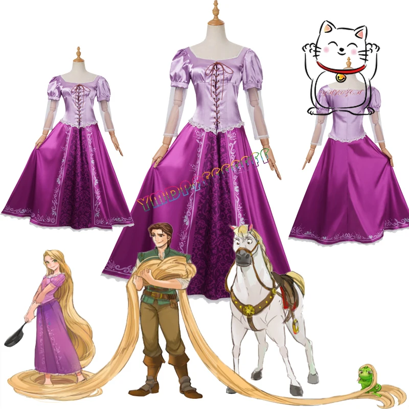 

Hot anime cosplay purple fairy dress noble princess stage performance prince's partner love story Halloween celebration birthday