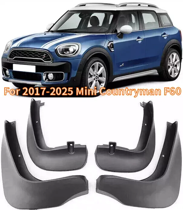 

For 2017-2025 Mini Countryman F60 Black Mud Flaps Splash Guards Fender Mudguards