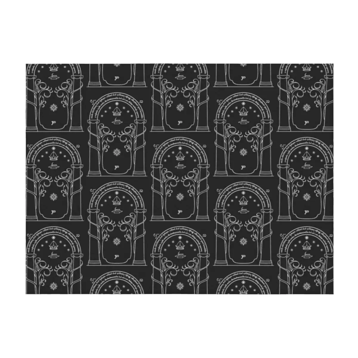 

Doors Of Durin (Light) Throw Blanket Weighted Soft Plush Plaid For Baby Picnic Blankets