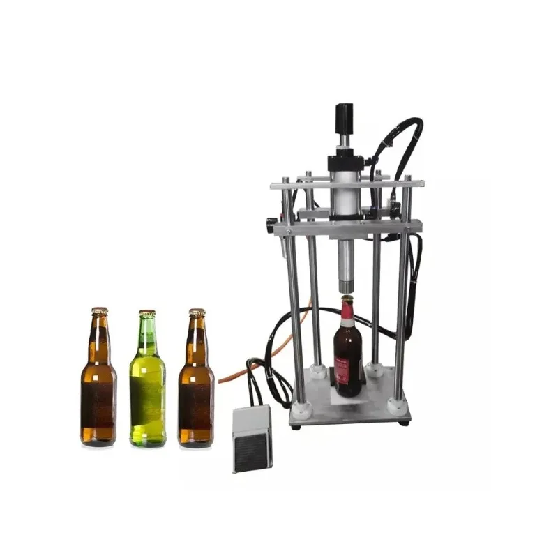 Pneumatic Drinking Locking Crown Corking Machine Juice Soda Bottle Capper Beer Bottle Crown Capping Machine