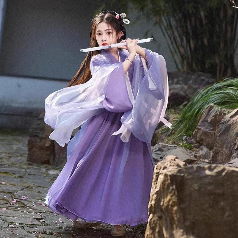 

2025 New Chinese Kids Hanfu Dress Girl Ancient Traditional Children Swordsman Perform Carnival Costume Birthday Gift Cosplay