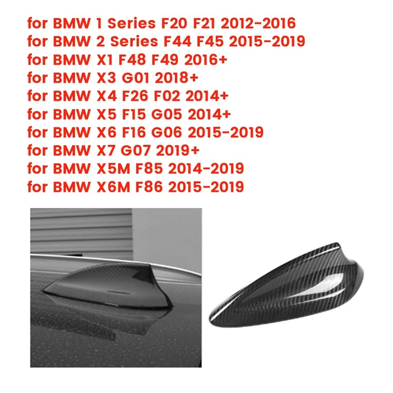 

Car Roof Shark Fin Antenna Cover Carbon Fiber Antenna Trim Cover For BMW 1 2 Series F20 F44 X1 X3 X4 X5 F48 G01 F26 G05