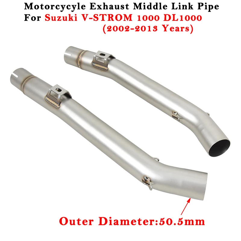 

For SUZUKI V-STROM V STROM 1000 DL1000 2002 - 2011 2012 2013 Motorcycle Exhaust Escape System Modified Muffler Middle Link Pipe